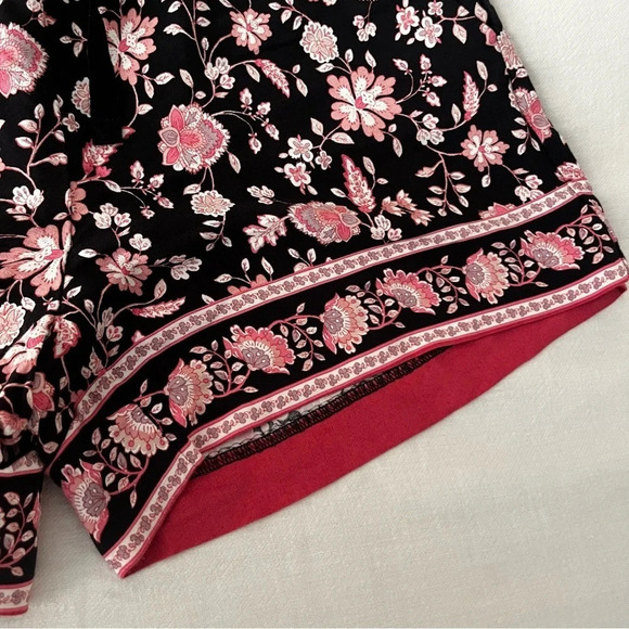 LOFT Beachy Boho Pink Floral Elastic Waist Pull On Summer Shorts - Picture 3 of 7